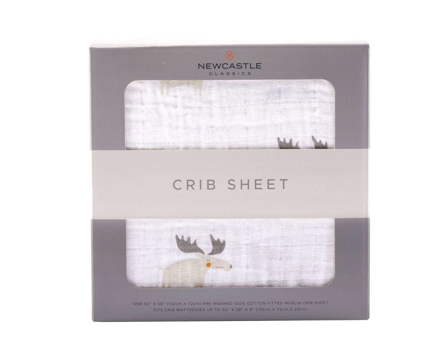 Mister Moose Cotton Muslin Crib Sheet